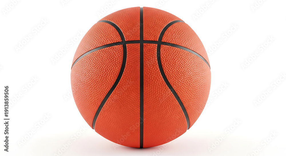 Fototapeta premium Professional Orange Basketball Ball Isolated on White