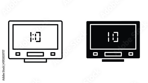 Television icons with countdown timer