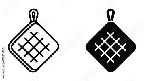Simple black and white pendant icons