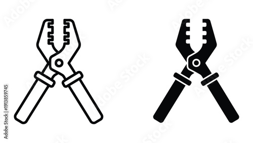 Pliers icon set