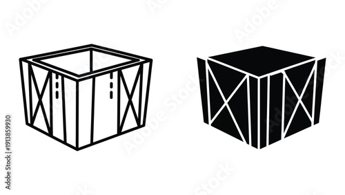 Crates side by side