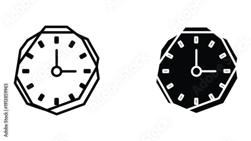 Black and white clocks
