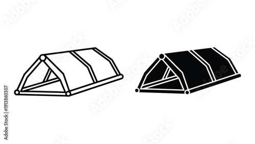 Simple tent outline illustration