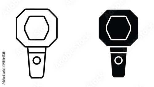 Black and white wrench spanner icons