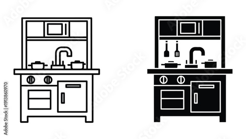 Kitchen icons set