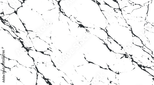 Black veins on white marble texture background