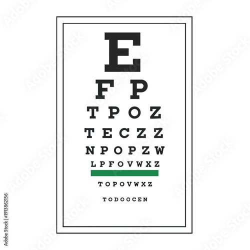 Eye Test Chart for Vision Examination