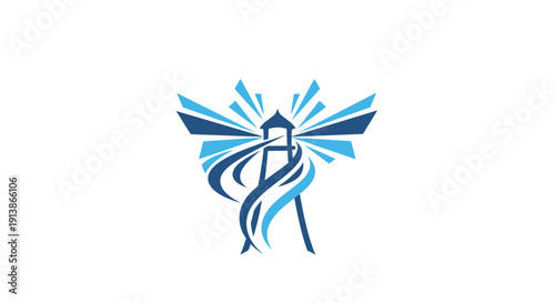 Creative lighthouse vision logo design