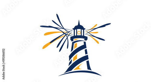 Creative lighthouse vision logo design
