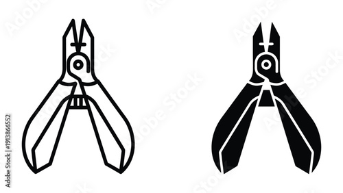 Pliers icon set illustration