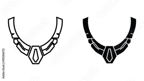 Necklace illustration set