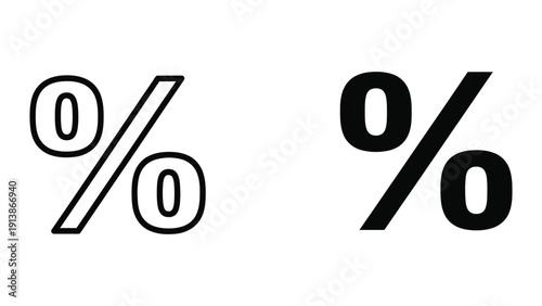 Percent sign symbol icon