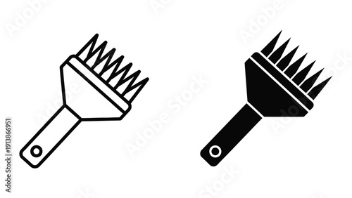 Hair Brush Icon Set