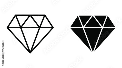 Diamond icon set