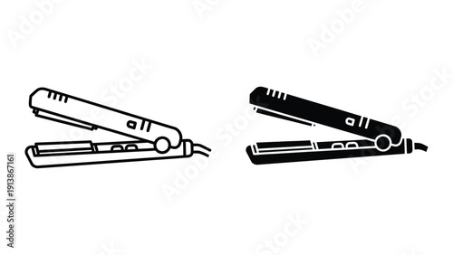 Hair straighteners illustration