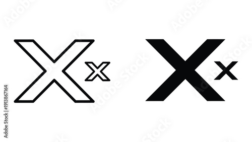 Multiplication symbol icon set