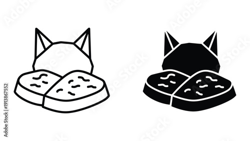 Cat on cushion illustration