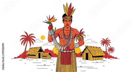 Cultural and Religious Ritual Ceremony with Traditional Atmosphere