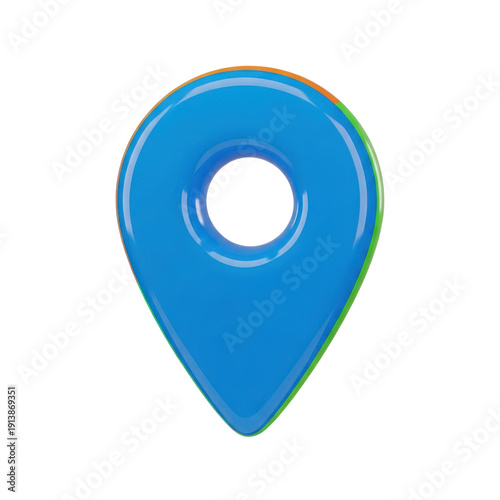 A blue location pin icon with a hole in the middle Free Download A blue location pin icon with a hole in the middle - GFXLoad