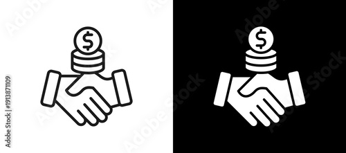 Compensation whiteblack icon