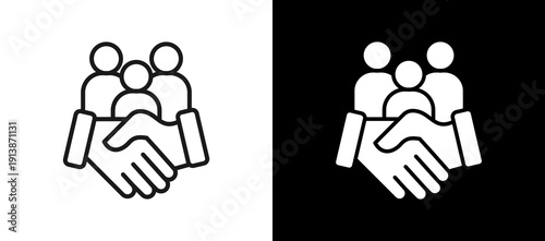 Employee Relations whiteblack icon