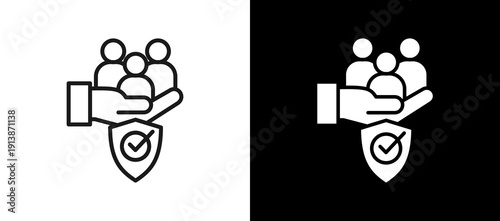 Workplace Safety whiteblack icon
