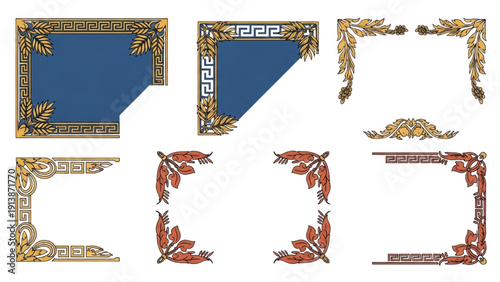 Ornate frames collection with floral and geometric designs displayed together