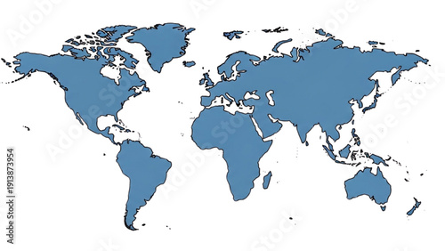 Global map illustration showing world geography from a flat earth perspective