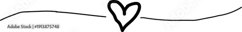 Simple hand drawn heart symbol