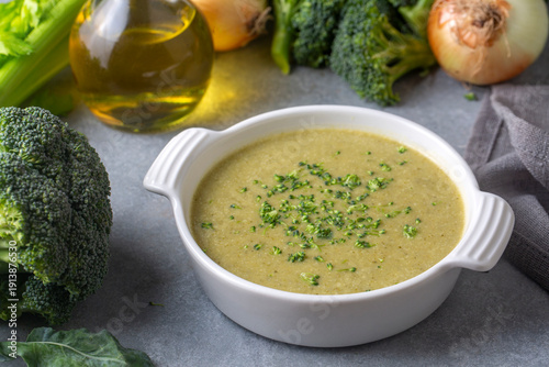 Delicious vegetable soup; b...