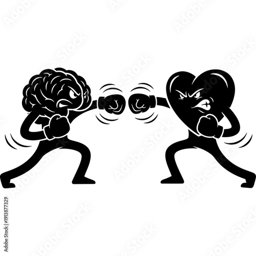 Two thinkers engaged in a cerebral battle of ideas and innovation Vector