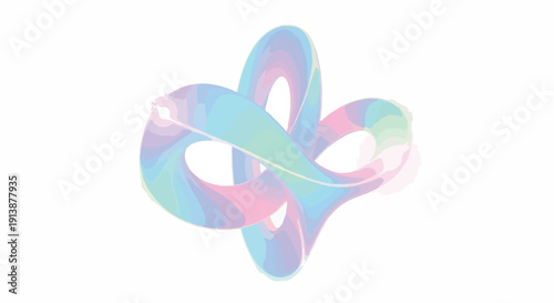 Iridescent Holographic Flower Shaped Object.