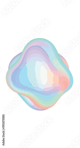 Iridescent Pearl with Shimmering Colors and Sheen.