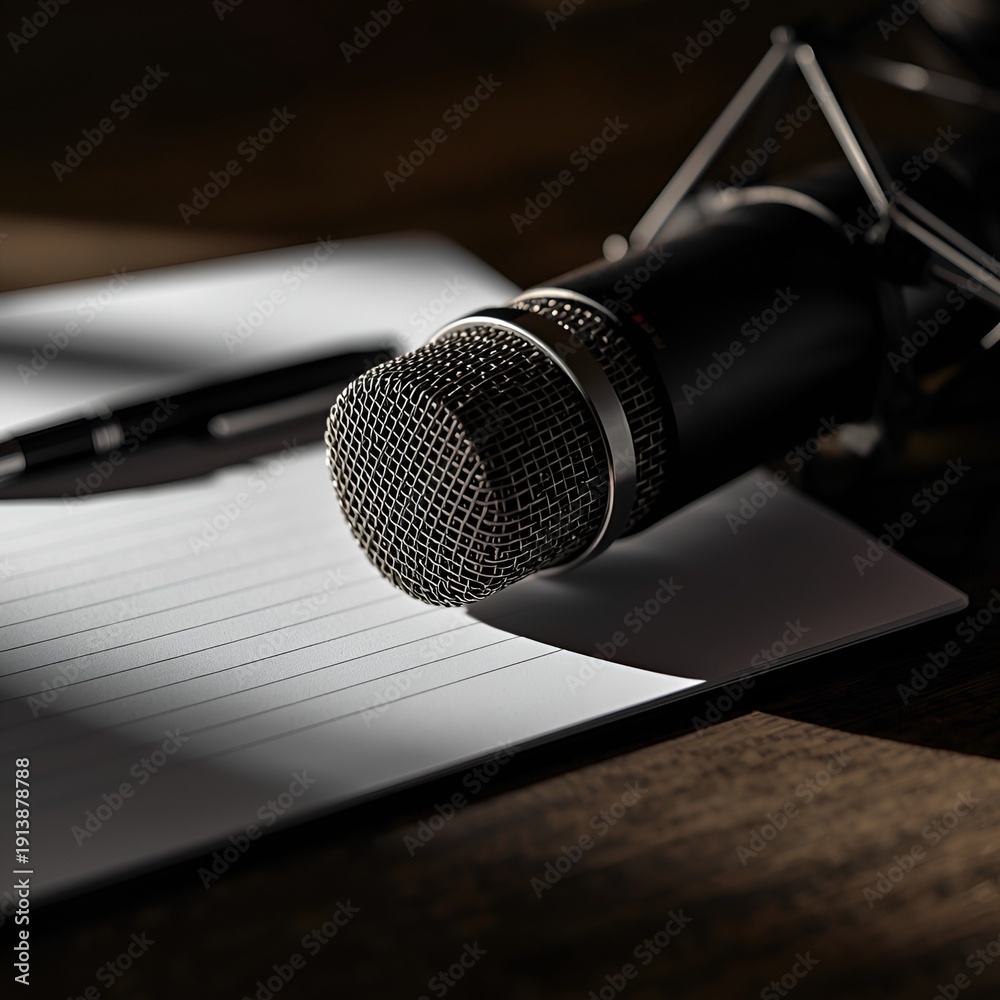 Obraz premium microphone on stage