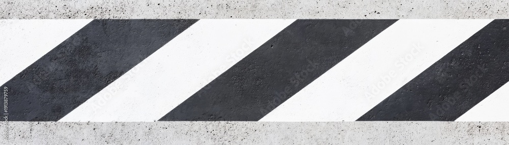 Fototapeta premium Striking black and white striped concrete wall texture close up urban background.