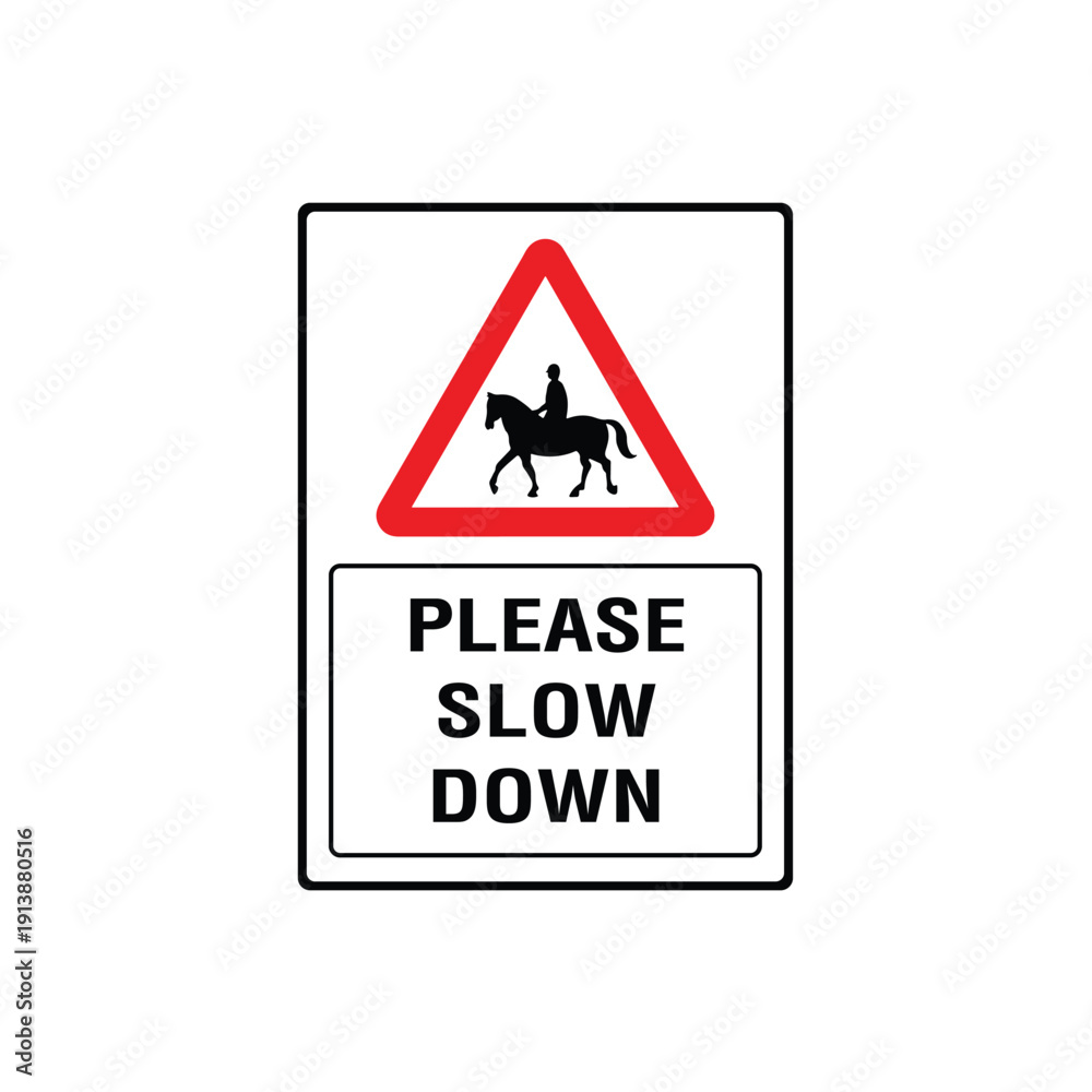 Obraz premium Please Slow Down Wildlife Crossing Road Warning Sign