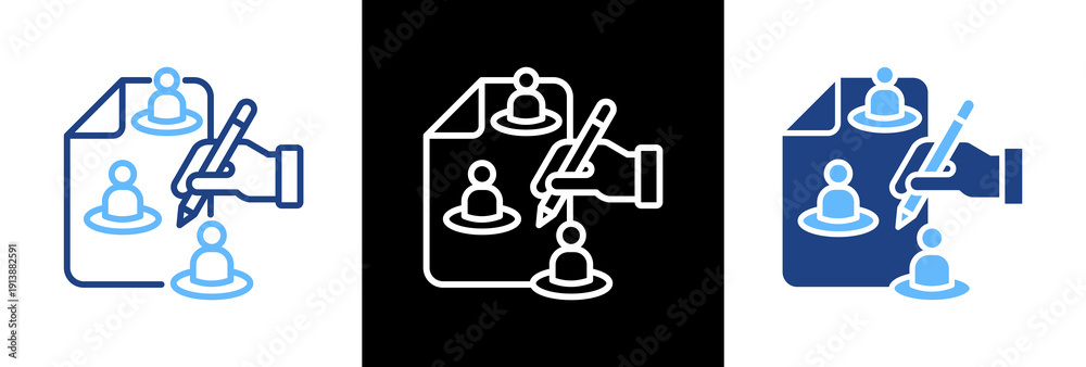 Fototapeta premium Workforce Planning triple icon