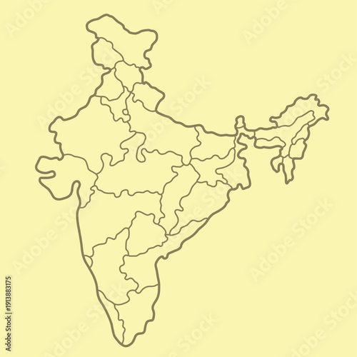 detailed map of  india