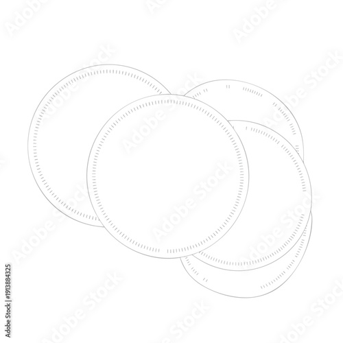 Stack of Fresh Silver Coins on White Background for Financial and Business Concepts