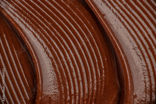 Glossy Chocolate Spread Texture Background
