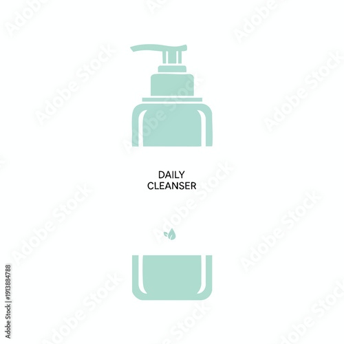 Daily Cleanser Bottle Illustration