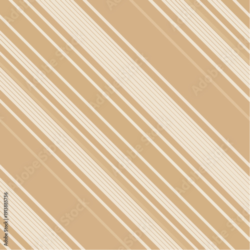 Striped kraft paper background. Grainy texture vector cardboard seamless pattern.