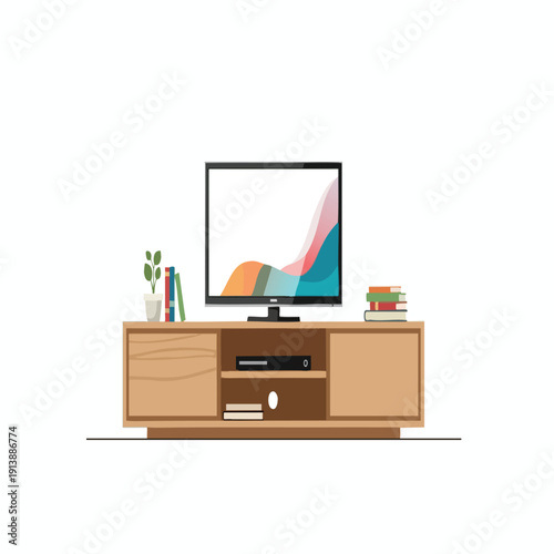 Modern Home Office Setup with Computer and Desk Accessories