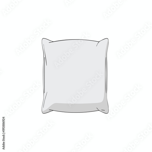 Minimalist White Pillow on a Clean Background for Home Decor and Comfort