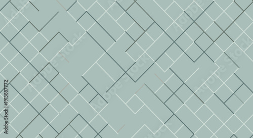 Abstract geometric pattern with intersecting light and dark lines on a soft teal background, creating a subtle grid-like texture.