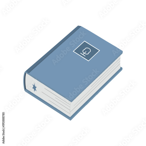 Blue Hardcover Book with Symbol on Cover