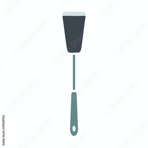 Minimalist Flat Design of a Kitchen Knife for Culinary and Cooking Concepts