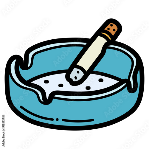 ashtray illustration