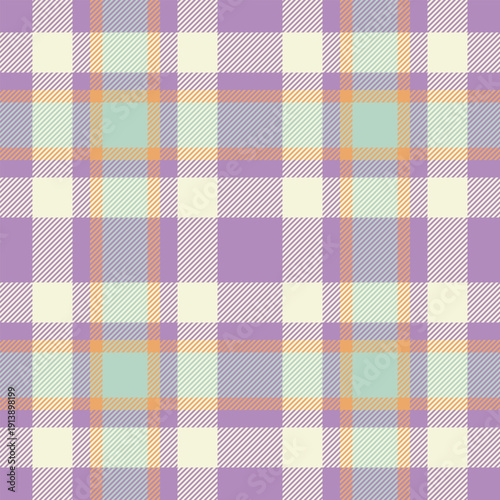 Majestic tartan fabric pattern, hounds vector seamless check. Skirt textile plaid texture background in pastel and beige colors.