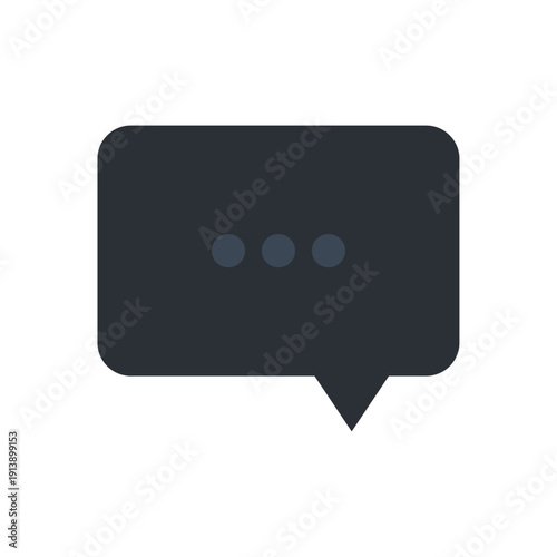 チャットのシンプルアイコン　吹き出しのUI素材